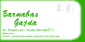 barnabas gajda business card